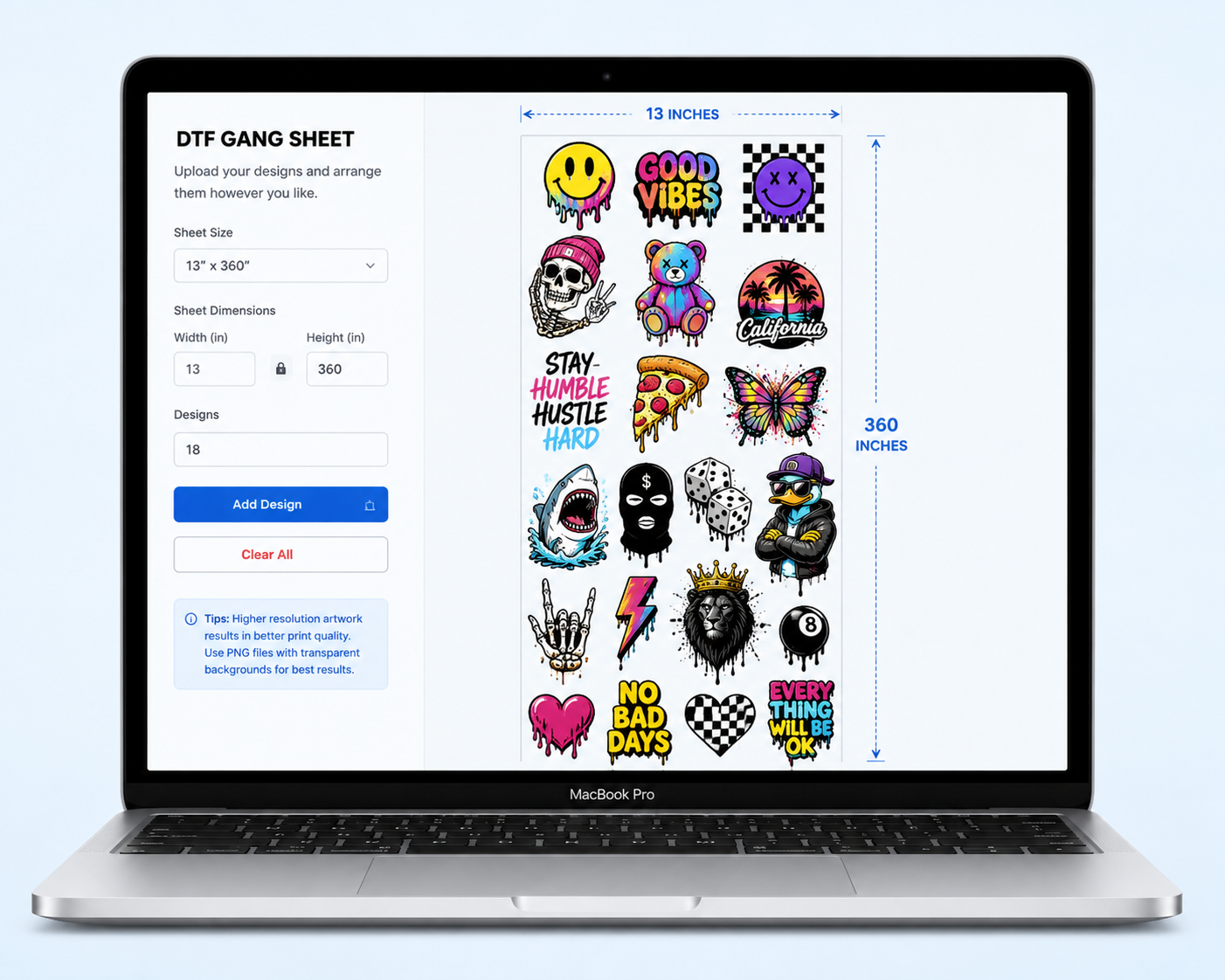 Build your gang sheet