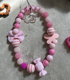 Pink Beaded Phone Charm – Candycore Kawaii Strap