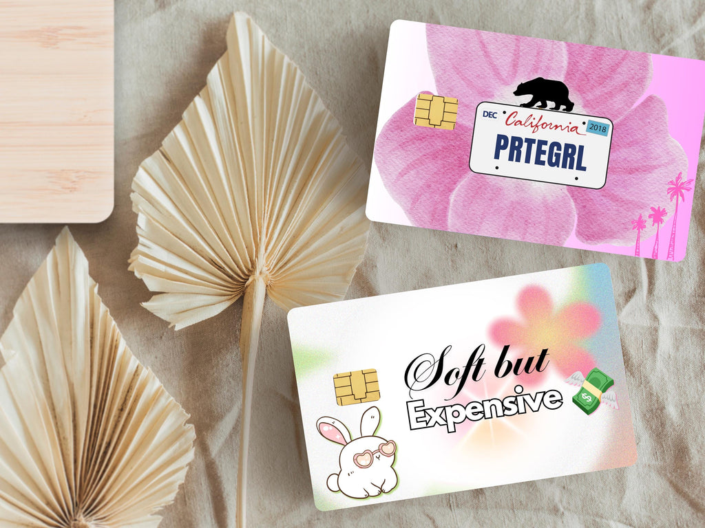 Aesthetic Credit Card Decals – Glossy Waterproof Vinyl Skins, Set of 6