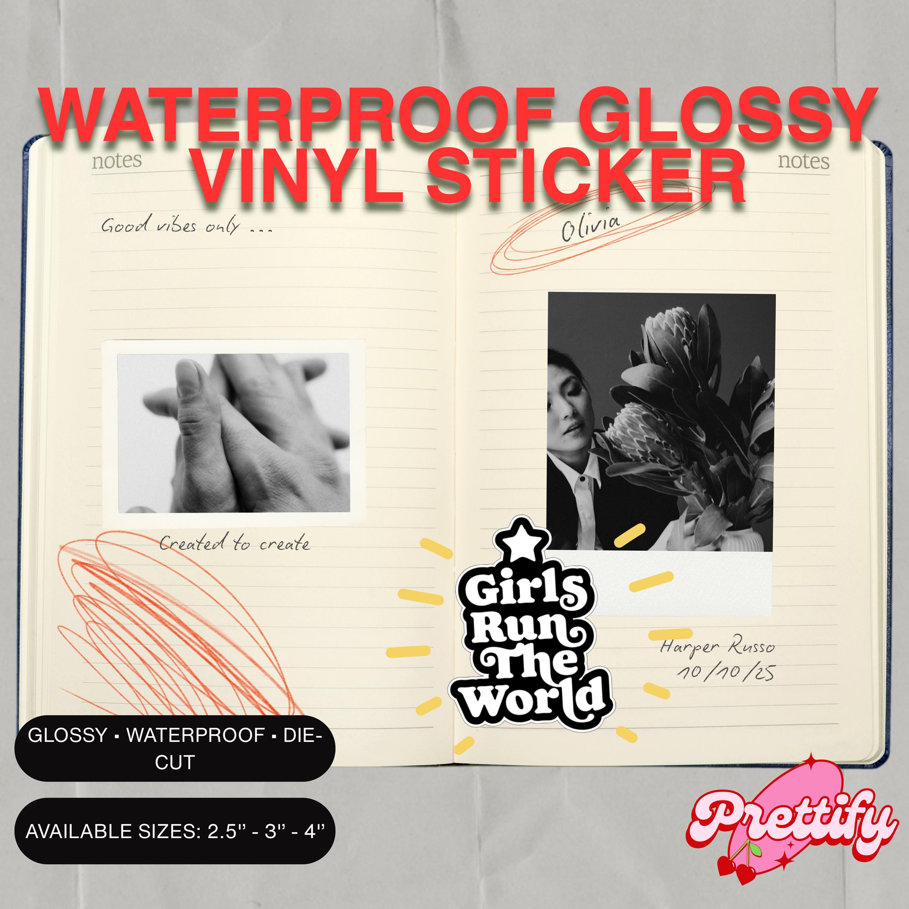 Waterproof Holographic Vinyl Sticker — Girls Run the World