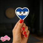 Kawaii El Salvador Heart Flag Sticker | Waterproof Vinyl Decal