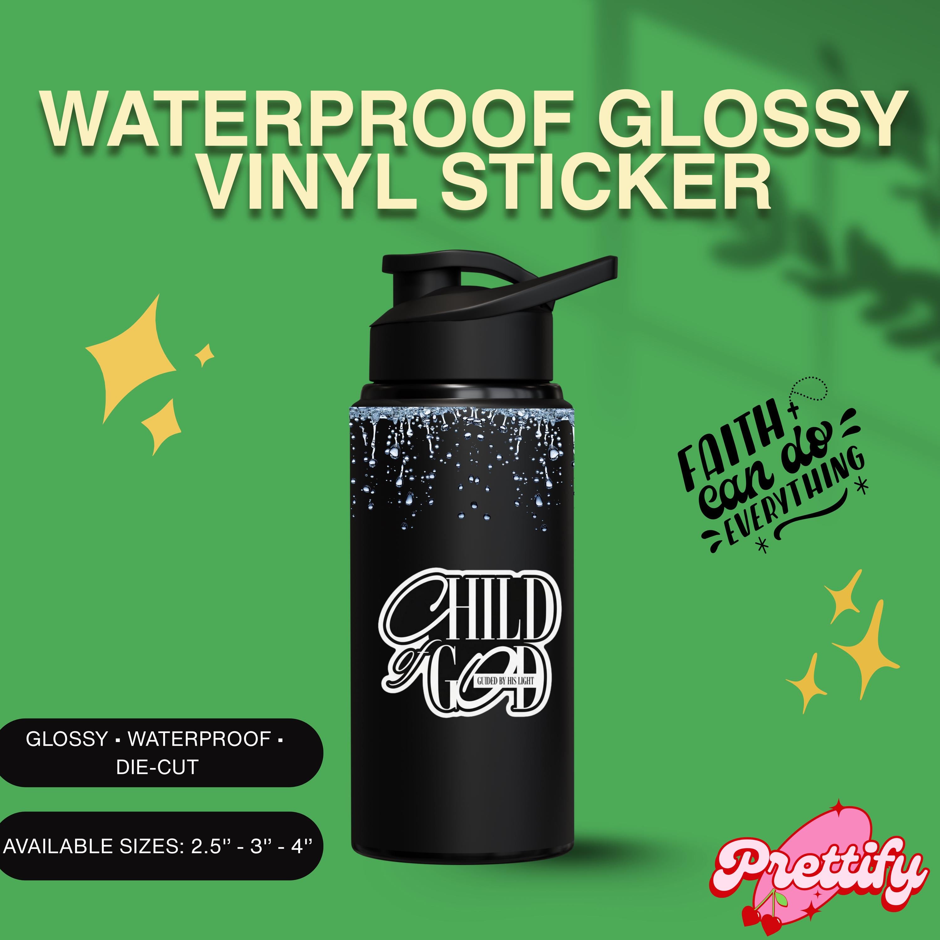 Waterproof Holographic Vinyl Sticker — Child of God, Guided by His Light