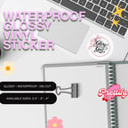 Waterproof Holographic Vinyl Sticker — Glory to God, Christian Faith