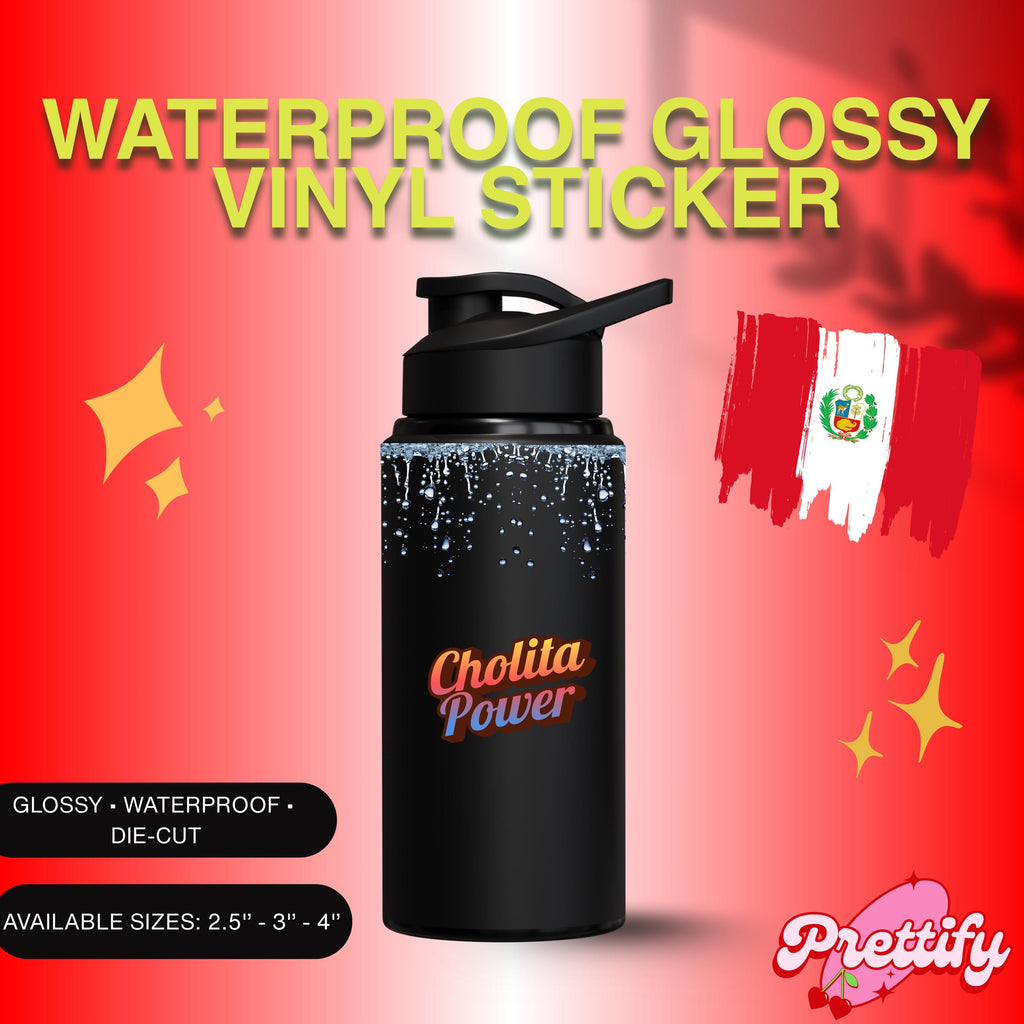 Waterproof Holographic Vinyl Sticker — Cholita Power, Latina Empowerment