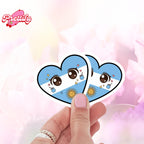 Kawaii Argentina Heart Flag Vinyl Sticker | Argentine Pride Decal