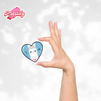 Kawaii Guatemala Heart Flag Sticker | Latin America Travel Decal