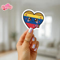 Kawaii Colombia Heart Flag Sticker | Waterproof Vinyl Decal