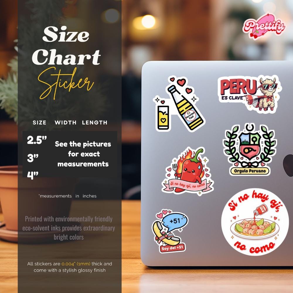 Kawaii Peru Stickers | Ají, Alpaca, Ceviche Vinyl Decals