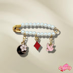 Large Pearl Safety Pin Brooch with Custom Charms | Handmade Beaded Pin | Bag Charm | Jacket Pin | Gift for Her