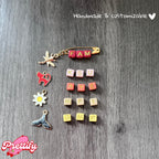 Personalized Safety Pin Brooch with Charm | Custom Letter Bead Accessory