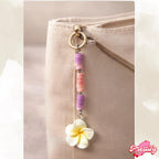 Flower Phone Charm, Beaded Phone Strap, Cute Phone Charm, Bag Charm Keychain, Aesthetic Phone Accessory, Cute Flower Keychain