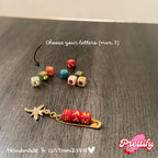 Personalized Safety Pin Brooch with Charm | Custom Letter Bead Accessory