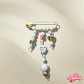 Pastel Beaded Safety Pin Brooch | Handmade Charm Accessory for Jackets, Bags
